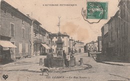 Rare Cpa Lezoux La Rue Neuve - Lezoux