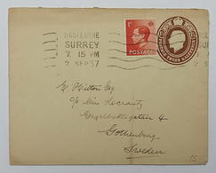 GB UK K. George V Stationary Up-rated K. Edward VIII 1937 - Storia Postale