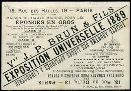 Cpa Paris 1er Publicitaire Brun Et Fils  Expo De 1889 - Ausstellungen