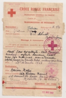 1943/1944 TRANSMISSION DE MESSAGES MAROC CASABLANCA A MARSEILLE VIA GENEVE VICHY   C6 - Rode Kruis