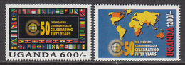 2000 Uganda Commonwealth Flags  Complete Set Of 2 MNH - Uganda (1962-...)