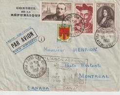 France 1950 Première Liaison Air France Paris Montréal - First Flight Covers