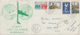 France 1958 Première Liaison Air France Paris New York - First Flight Covers