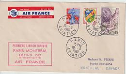 France 1960 Première Liaison Air France Paris Montréal - Premiers Vols