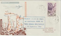 France 1960 Première Liaison Air France Paris Brazzaville - Eerste Vluchten