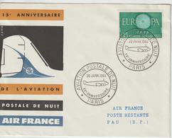 France 1961 15ème Anniversaire Postale De Nuit - Primeros Vuelos