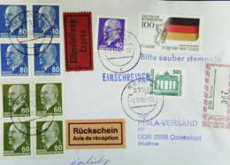 DDR-WU: Eil-R-Bf Mit Rs U. Eigenh.in MiF Mit Alter Währg Und Bund-SoMke V.Letzttag Der DDR -2.10.90 Aus 2732 Rehna (367) - Labels For Registered Mail