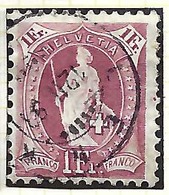 SUISSE `Helvétie Debout':   Le ZNr. 71C Oblitéré   B à TTB - Used Stamps