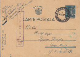 WW2, CENSORED BLAJ NR 12,  KING MICHAEL PC STATIONERY, ENTIER POSTAL, 1942, ROMANIA - World War 2 Letters