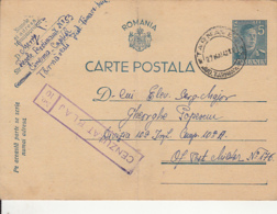 WW2, CENSORED BLAJ NR 10,  KING MICHAEL PC STATIONERY, ENTIER POSTAL, 1942, ROMANIA - 2de Wereldoorlog (Brieven)