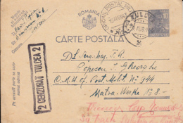 WW2, CENSORED TULCEA NR 2,  ARMY POST OFFICE NR 944, KING MICHAEL PC STATIONERY, ENTIER POSTAL, 1943, ROMANIA - World War 2 Letters