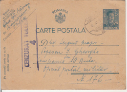 WW2, CENSORED TULCEA NR 4,  KING MICHAEL PC STATIONERY, ENTIER POSTAL, 1942, ROMANIA - World War 2 Letters