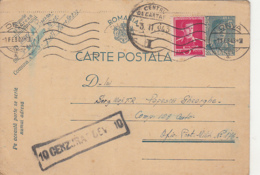 WW2, CENSORED DEVA NR 10,  KING MICHAEL PC STATIONERY, ENTIER POSTAL, 1943, ROMANIA - Cartas De La Segunda Guerra Mundial