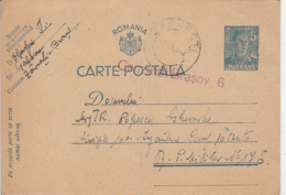 WW2, CENSORED BRASOV NR 6, KING MICHAEL PC STATIONERY, ENTIER POSTAL, 1942, ROMANIA - Storia Postale Seconda Guerra Mondiale
