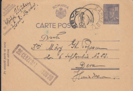 WW2, CENSORED BRASOV NR 20, KING MICHAEL PC STATIONERY, ENTIER POSTAL, 1943, ROMANIA - Storia Postale Seconda Guerra Mondiale