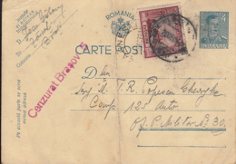 WW2, CENSORED BRASOV NR 5, SUCEVITA MONASTERY STAMP, KING MICHAEL PC STATIONERY, ENTIER POSTAL, 1941, ROMANIA - 2. Weltkrieg (Briefe)