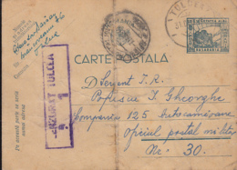 WW2, CENSORED TULCEA NR 1, ARMY POST OFFICE NR 30, KING MICHAEL PC STATIONERY, ENTIER POSTAL, 1942, ROMANIA - Storia Postale Seconda Guerra Mondiale