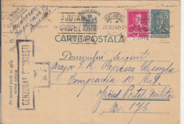 WW2, CENSORED BUCHAREST NR 389/B2, KING MICHAEL PC STATIONERY, ENTIER POSTAL, 1942, ROMANIA - World War 2 Letters