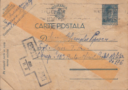 WW2, CENSORED BUCHAREST NR 318/B2, KING MICHAEL PC STATIONERY, ENTIER POSTAL, 1942, ROMANIA - 2de Wereldoorlog (Brieven)