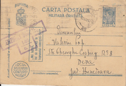 WW2, CENSORED BUCHAREST NR 140/B3, KING MICHAEL PC STATIONERY, ENTIER POSTAL, 1941, ROMANIA - World War 2 Letters