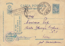 WW2, MILITARY CENSORED, ARMY POST OFFICE NR 30, KING MICHAEL PC STATIONERY, ENTIER POSTAL, 1942, ROMANIA - World War 2 Letters