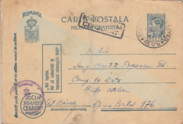 WW2, MILITARY CENSORED, ARMY POST OFFICE NR 176, KING MICHAEL PC STATIONERY, ENTIER POSTAL, 1943, ROMANIA - 2de Wereldoorlog (Brieven)