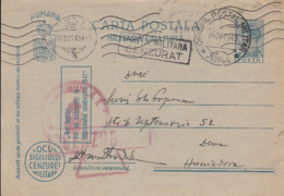 WW2, MILITARY CENSORED, ARMY POST OFFICE NR 944, KING MICHAEL PC STATIONERY, ENTIER POSTAL, 1943, ROMANIA - World War 2 Letters