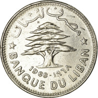 Monnaie, Lebanon, 50 Piastres, 1968, TTB, Nickel, KM:28.1 - Líbano