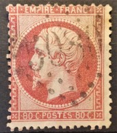 FRANCE 1862 - Canceled - YT 24 - 80c - 1862 Napoléon III.