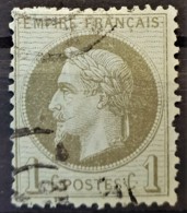 FRANCE 1870 - Canceled - YT 25 - 1c - 1863-1870 Napoleon III Gelauwerd