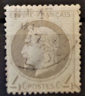 FRANCE 1866 - Canceled - YT 27B - 4c - 1863-1870 Napoléon III. Laure