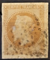 FRANCE 1867 - Canceled - YT 28A - 10c - On Paper - 1863-1870 Napoléon III Lauré