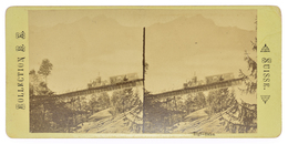 Stereoview Photo Rigi - Bahn Mountain Railways Suisse Switzerland (5371) - Stereoscopes - Side-by-side Viewers