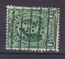 Australia Perfin Perforé Lochung 'SG' 1½d. Queen Elizabeth (2 Scans) - Perforadas