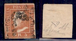 ANTICHI STATI ITALIANI - SICILIA - 1859 - 5 Grana Vermiglio (11) - Usato - Cert Diena (5500) - Otros & Sin Clasificación