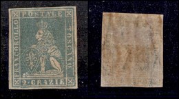 ANTICHI STATI ITALIANI - TOSCANA - 1857 - 2 Crazie (13) Con Grandi Margini - Invisibile Annullo A Penna - Gomma Recupera - Altri & Non Classificati