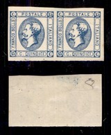 REGNO - POSTA ORDINARIA - 1863 - 15 Cent (12) - Coppia Orizzontale - Gomma Integra - Parziale Controstampa Al Retro In A - Altri & Non Classificati