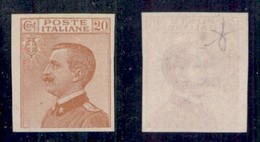 REGNO - POSTA ORDINARIA - 1925 - Prova D'Archivio - 20 Cent (P183) - Sempre Senza Gomma - Cert AG (400) - Sonstige & Ohne Zuordnung