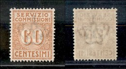 REGNO - SERVIZIO COMMISSIONI - 1913 - 60 Cent (2) - Gomma Integra - Ottimamente Centrato (450) - Otros & Sin Clasificación