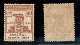 REGNO - ENTI PARASTATALI - 1924 - 30 Cent Italia Redenta (48) - Gomma Integra - Diena (325) - Altri & Non Classificati