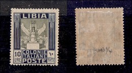 COLONIE - LIBIA - 1921 - 10 Lire Pittorica (32) - Gomma Originale - Cert. AG (500) - Altri & Non Classificati