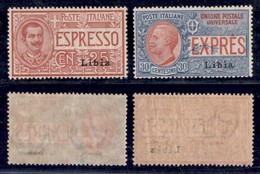 COLONIE - LIBIA - 1915 - Espressi (1/2) - Serie Completa - Gomma Integra - Cert AG (500) - Altri & Non Classificati
