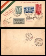 COLONIE - TRIPOLITANIA - Aerogramma Affrancato Con 25 Cent + 50 Cent V Fiera (96/97) + 50 Cent Aerea (9) Da Tripoli A Be - Altri & Non Classificati