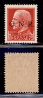 RSI - G.N.R. BRESCIA - 1943 - 75 Cent (478/I) - Gomma Integra (300) - Altri & Non Classificati