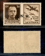 RSI - G.N.R. BRESCIA - Propaganda Di Guerra - 1943 - 30 Cent Aviazione (19/Ieea) Con Punto Piccolo Dopo G + N Difettosa  - Sonstige & Ohne Zuordnung