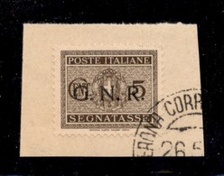 RSI - G.N.R. VERONA - Segnatasse - 1944 - 5 Cent (47 Dgb) - Usato Su Frammento - Verona (Titolare) - G Punto Piccolo + N - Altri & Non Classificati