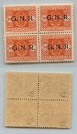 RSI - G.N.R. VERONA - Segnatasse - 1944 - 1 Lira (55) In Quartina - Gomma Integra (400++) - Altri & Non Classificati