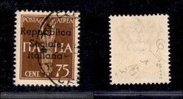 EMISSIONI LOCALI - TERAMO - 1944 - 75 Cent (14) Usato - Cert. Raybaudi (375) - Altri & Non Classificati