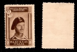 CORPO POLACCO - POSTA ORDINARIA - 1945 - 2 Zloty (8a - Cioccolato) - Sempre Senza Gomma (400) - Sonstige & Ohne Zuordnung