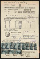 REPUBBLICA - BUONI FRUTTIFERI POSTALI - Duplicazione Buoni Fruttiferi - Affrancatura Per 1200 Lire Composta Da Dodici 10 - Sonstige & Ohne Zuordnung